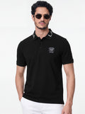 Men’s Signature Tiger Badge Black Polo T-Shirt