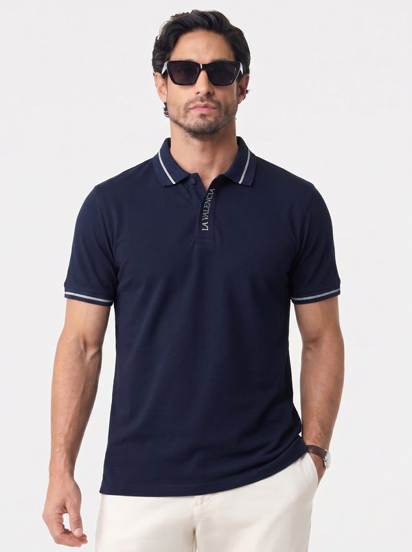 Men’s Signature Luxe Navy Polo T-Shirt