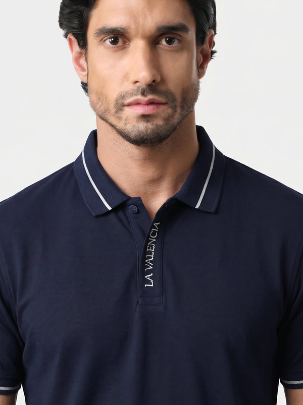 Men’s Signature Luxe Navy Polo T-Shirt