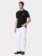 Men’s Signature Tiger Badge Black Polo T-Shirt