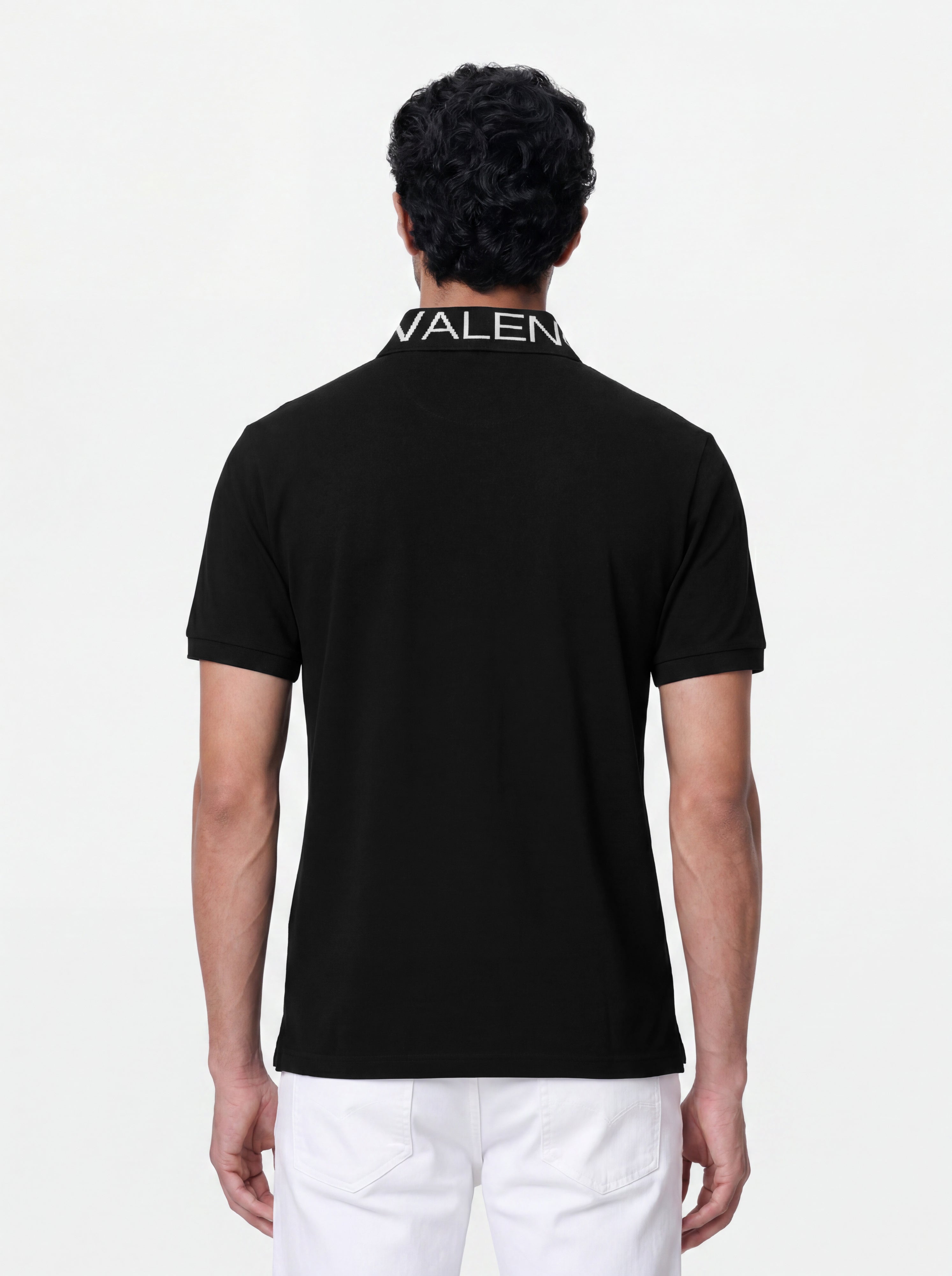 Men’s Signature Tiger Badge Black Polo T-Shirt