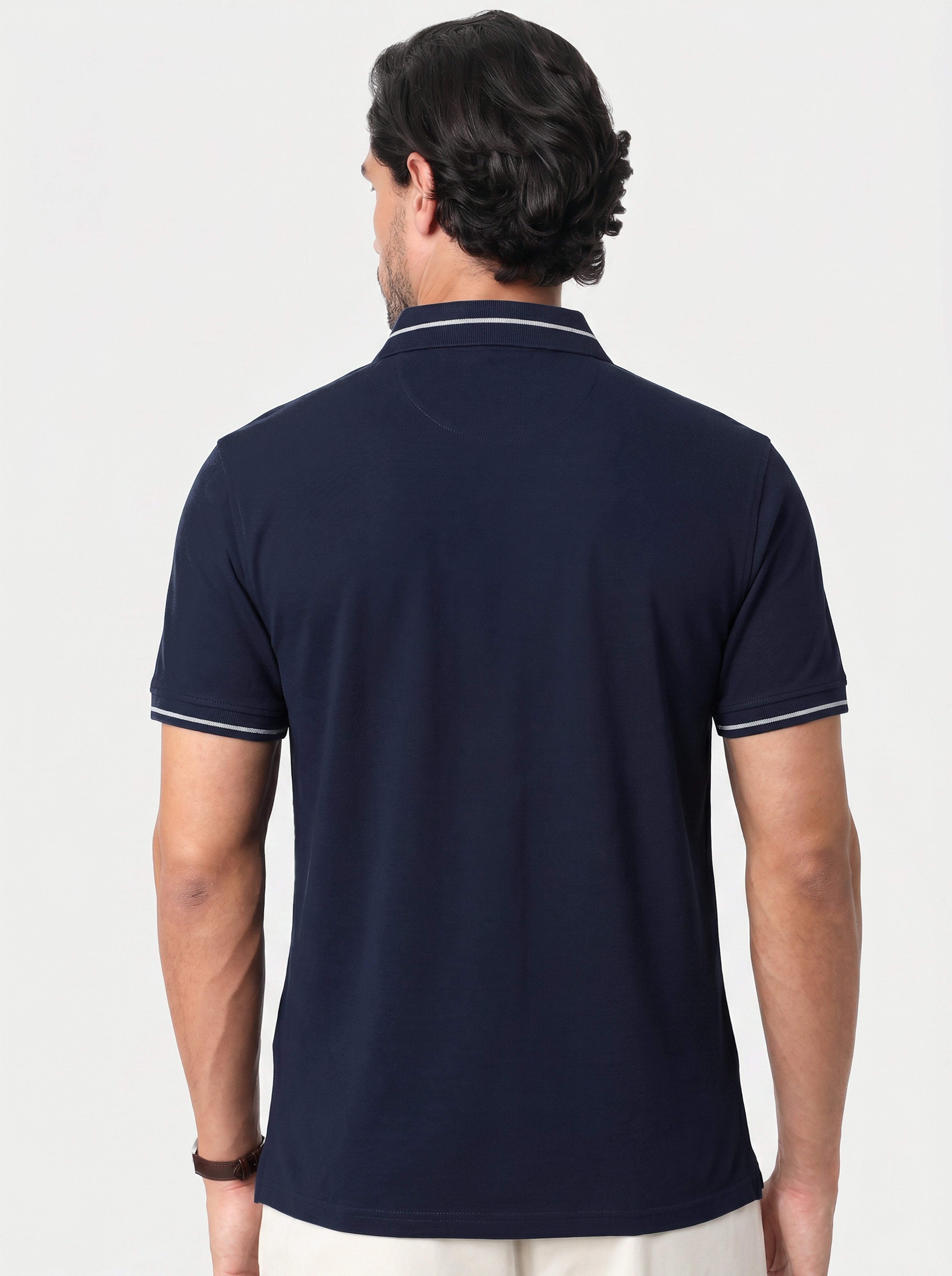 Men’s Signature Luxe Navy Polo T-Shirt