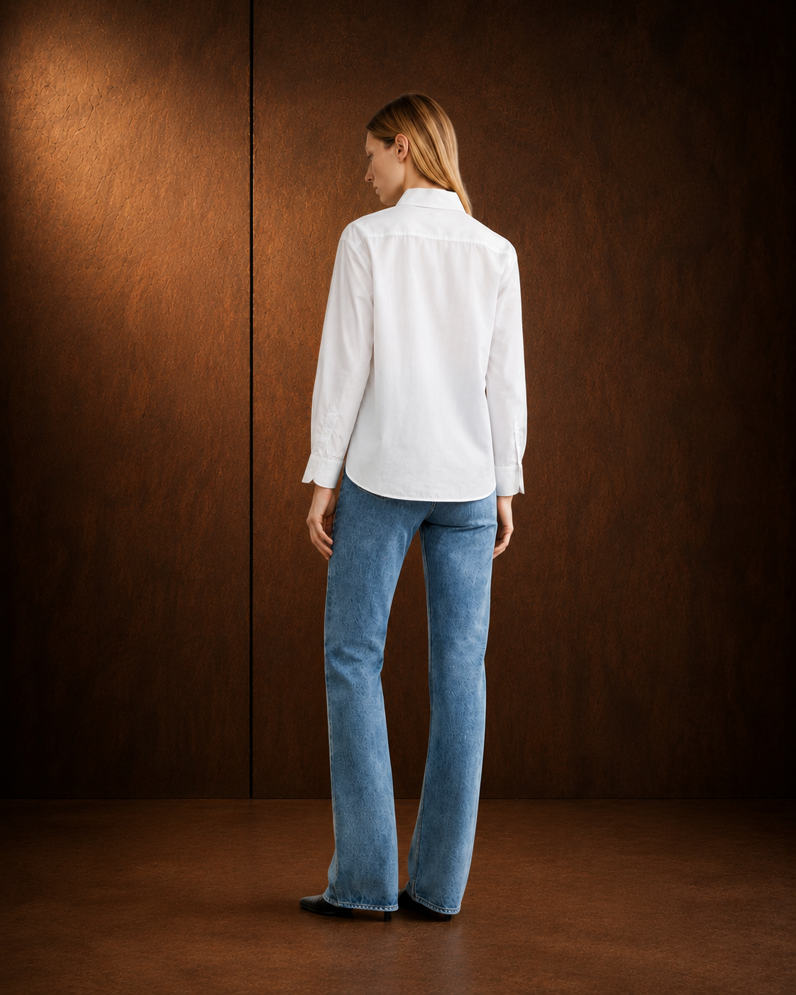 Slim Fit Solid White Scooter Linen Long-Sleeve Shirt