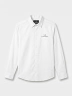 Slim Fit Solid White Scooter Linen Long-Sleeve Shirt