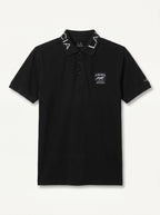 Men’s Signature Tiger Badge Black Polo T-Shirt