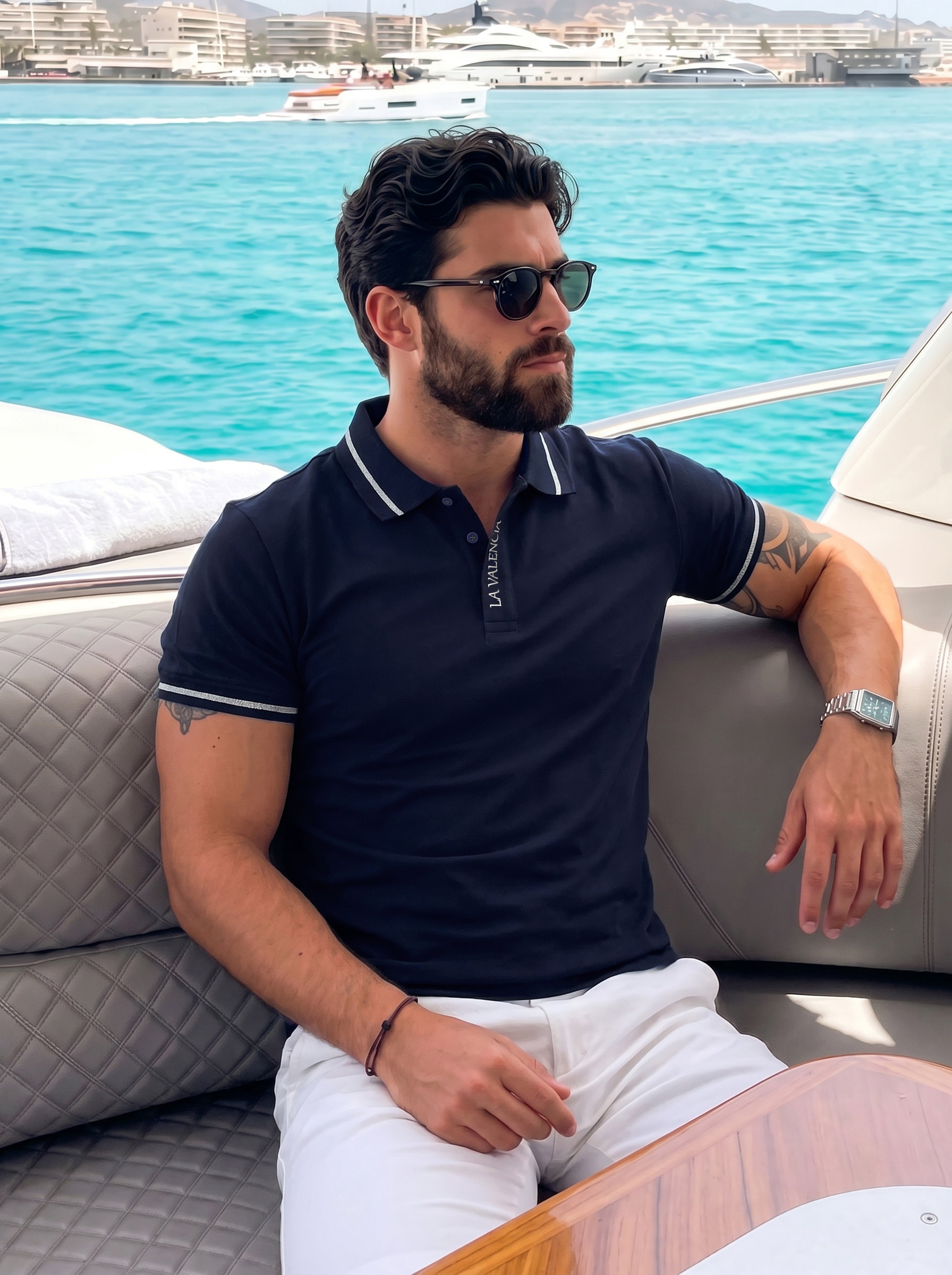 Men’s Signature Luxe Navy Polo T-Shirt