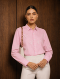 Slim Fit Striped Monogram Long-Sleeve Shirt