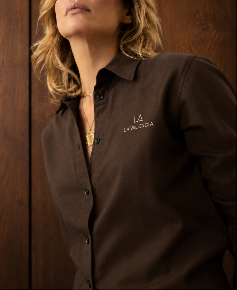 Slim Fit Dark Brown Long-Sleeve Shirt