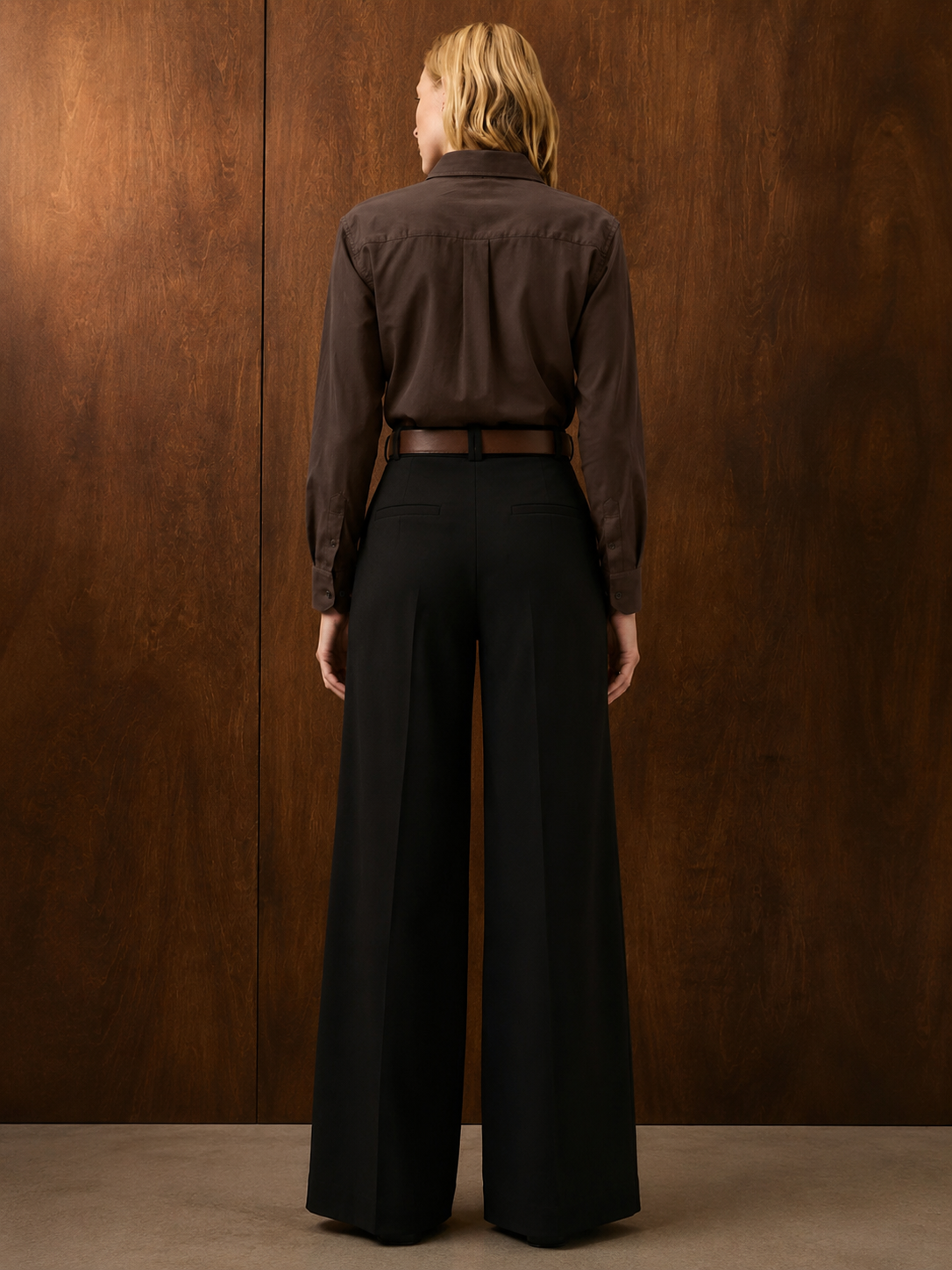 Slim Fit Dark Brown Long-Sleeve Shirt