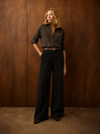 Slim Fit Dark Brown Long-Sleeve Shirt