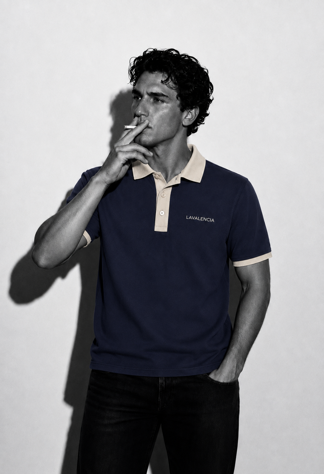 Mens Navy Blue Premium Polo Tshirt