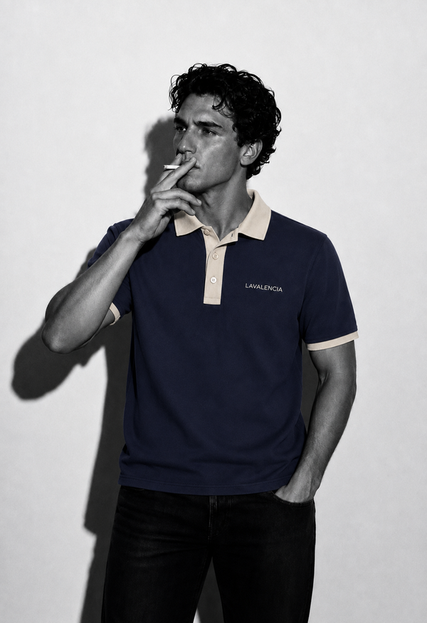 Mens Navy Blue Premium Polo Tshirt