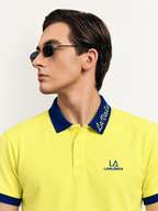 Mens Luxury Lemon Yellow Polo T-Shirt