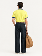 Mens Luxury Lemon Yellow Polo T-Shirt