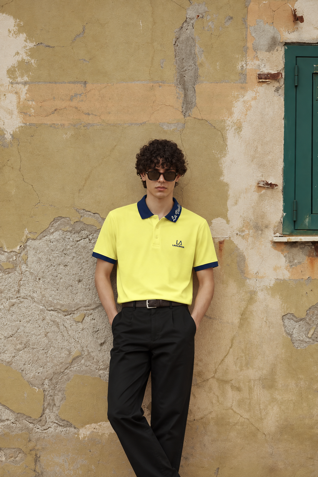 Mens Luxury Lemon Yellow Polo T-Shirt