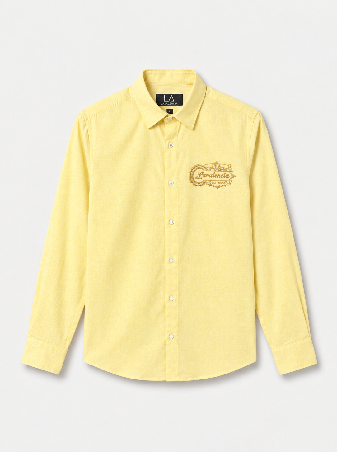 Slim Fit Premium Linen Yellow Shirt