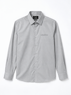 Slim Fit Solid Grey Long Sleeve Shirt